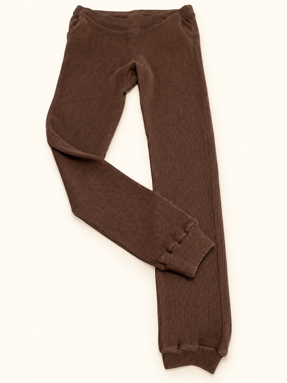 Monrow Chocolate Ribbed Leggings